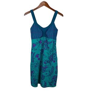 The North Face Dress Active Built In Bra Pockets Green Blue Women's S